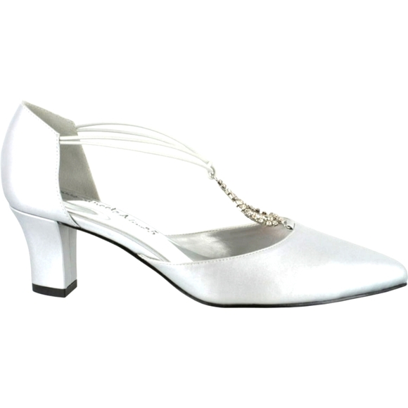 Easy Street Woman's Moonlight Evening Pumps Heel Size 9 Silver - Picture 2 of 6